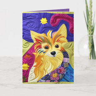 Carte De Remerciements Petit Pom Puppy Quilt Comme Design