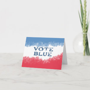 Carte De Remerciements Petit Vote Patriotique Bleu Politique 