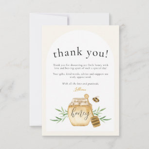 Carte De Remerciements Petite Abeille Douce Aquarelle Baby Shower Plat