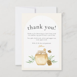 Carte De Remerciements Petite Abeille Douce Aquarelle Baby Shower Plat