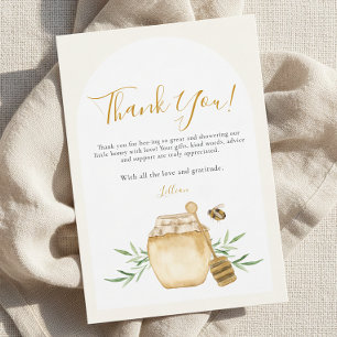 Carte De Remerciements Petite Abeille Douce Aquarelle Fête de Naissance P