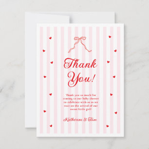 Carte De Remerciements Petite Chérie Arc Baby Shower