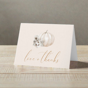 Carte De Remerciements Petite Citrouille Remerciement pour Baby Shower d'