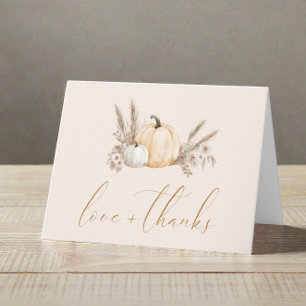 Carte De Remerciements Petite Citrouille Remerciement pour Baby Shower d'