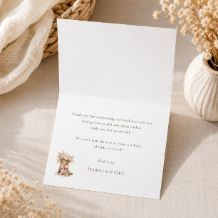 Carte De Remerciements Petite Cowgirl En Route Fille Baby Shower