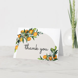 Carte De Remerciements Petite Cutie Citrus Orange