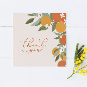Carte De Remerciements Petite Douceur Citrus Oranges Baby Shower