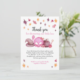 Carte De Remerciements Petite Fée Mignonne Baby Shower Halloween