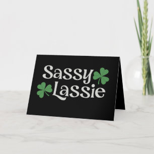 Carte De Remerciements Petite fille sassy Saint-Patrick Jour Irlandaise S