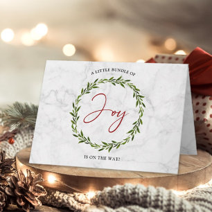 Carte De Remerciements Petite Offre De Joie Baby shower De Noël