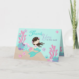 Carte De Remerciements Petite Sirène TY Card 2 Brunette
