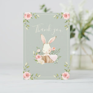 Carte De Remerciements Petites filles lapin Sage Anniversaire