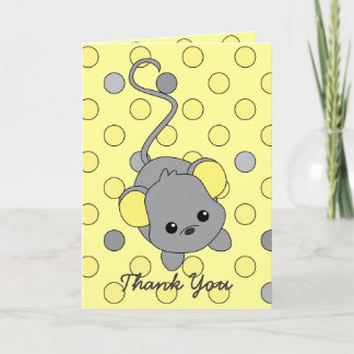 Carte De Remerciements Petites oreilles jaunes