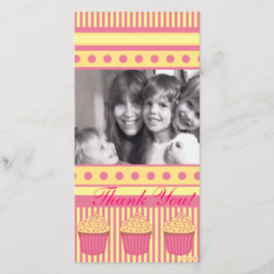 Carte De Remerciements Petits gâteaux en pastel roses