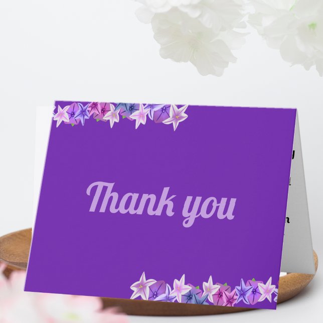 Carte De Remerciements Pétunia Violet Gras (Créateur téléchargé)