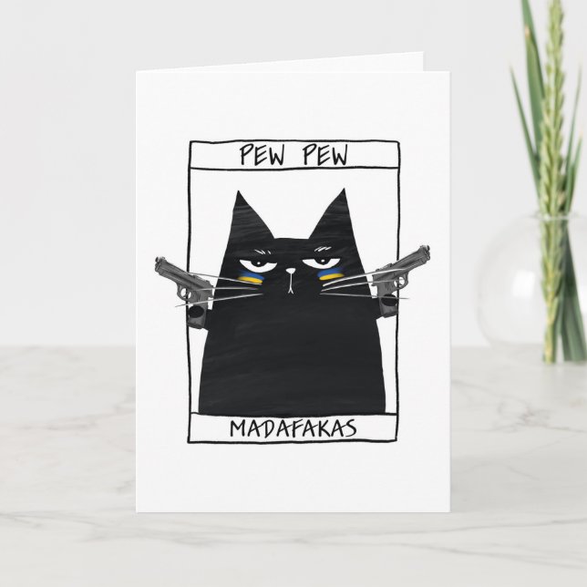 Carte De Remerciements Pew Pew Madafakas (Devant)