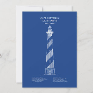 Carte De Remerciements Phare de Cape Hatteras - Caroline du Nord - AD