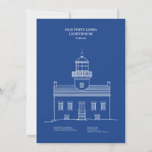 Carte De Remerciements Phare de Old Point Loma - Californie - AD