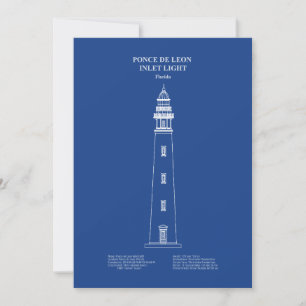 Carte De Remerciements Phare de Ponce de Leon Inlet - Floride - AD