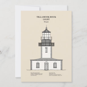 Carte De Remerciements Phare de Tillamook Rock - Oregon - SBD
