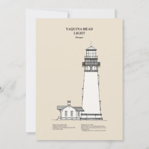 Carte De Remerciements Phare de Yaquina Head - Oregon - SBD