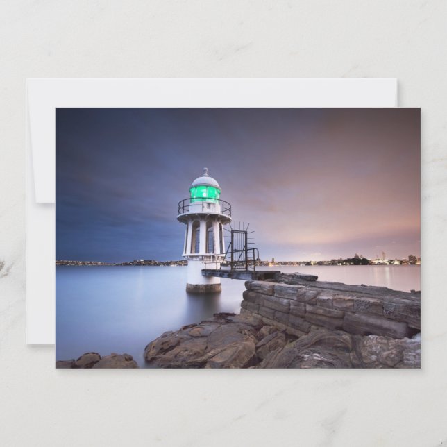 Carte De Remerciements Phares | Phare de Cremorne Point Australie (Devant)