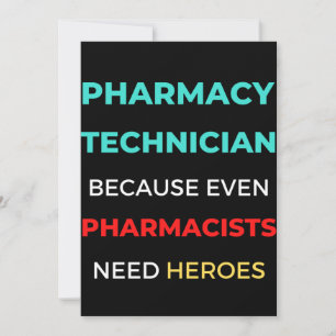 Carte De Remerciements Pharmacy Technician Because Even Pharmacists