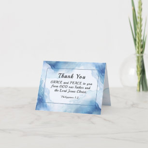 Carte De Remerciements Philippiens 1:2-3 La grâce et la paix pour vous Bi