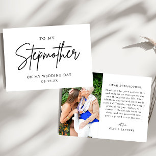 Carte De Remerciements Photo À Ma Mère À Vapeur Le Jour De Mon Mariage