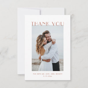 Carte De Remerciements Photo   Aquarelle Boho 