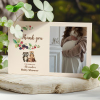 Photo Baby shower d'animaux de la forêt de bois