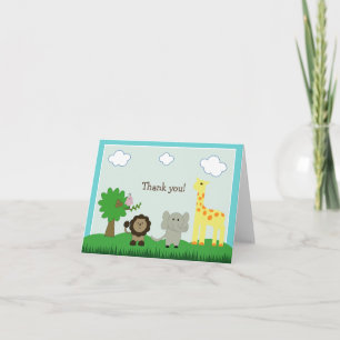 Carte De Remerciements Photo Baby Zoo Animal Thank You Card