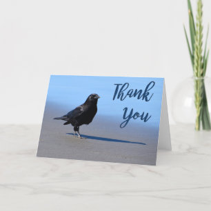 Carte de remerciements photo Beach Crow