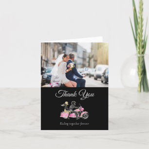Carte De Remerciements Photo Biker Wedding Thank You Card