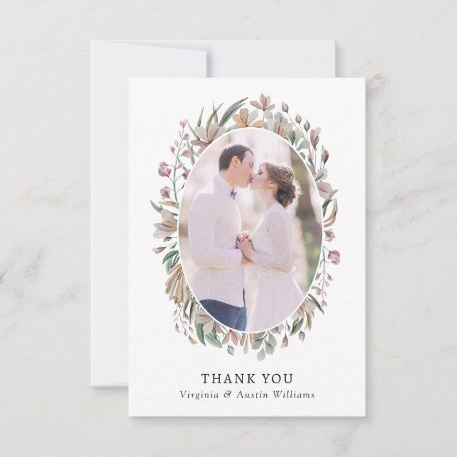 Carte De Remerciements Photo Botanique (Devant)