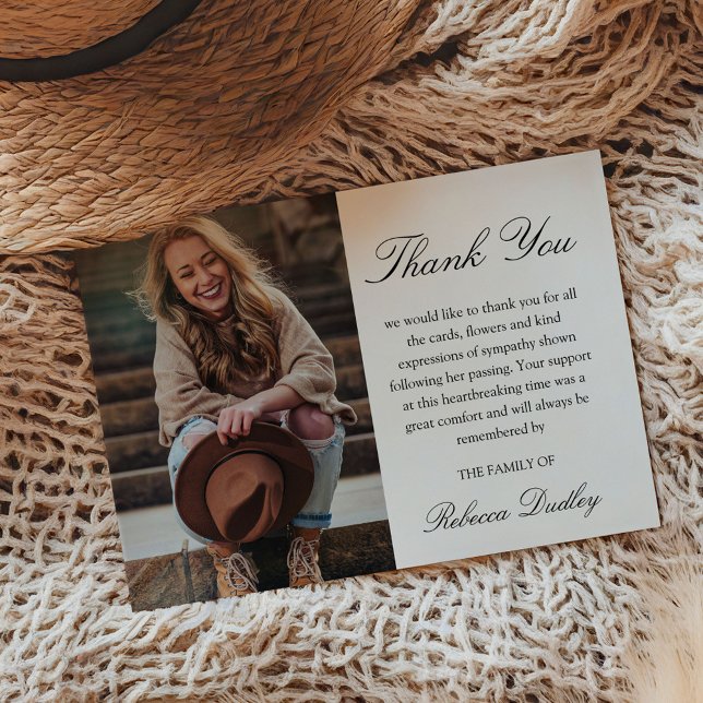 Carte de remerciements photo Calligraphie | Sympat (Créateur téléchargé)