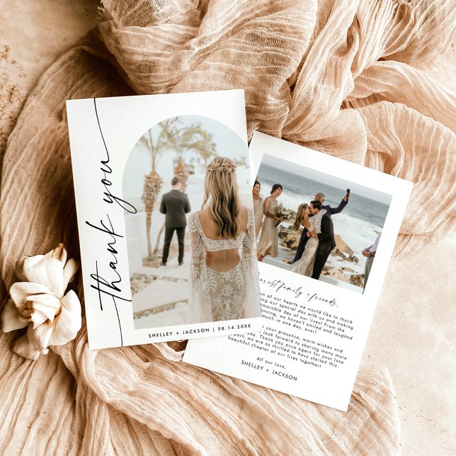 Carte de remerciements photo | Carte de remercieme (Créateur téléchargé)