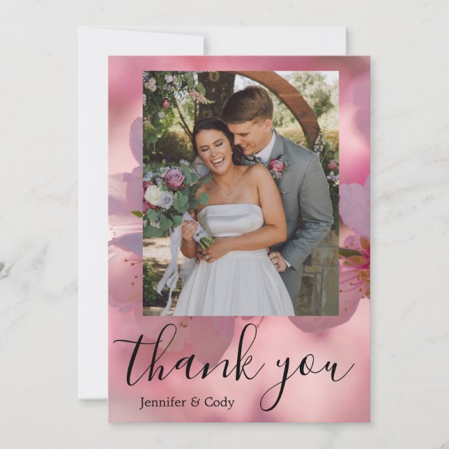 Carte de remerciements photo Cherry Blossom (Devant)