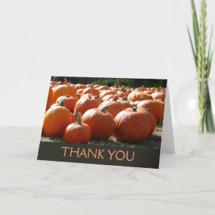 Carte De Remerciements Photo citrouille pour automne, Halloween ou Thanks
