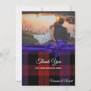 Carte de remerciements photo Clan Brown Plaid Mari