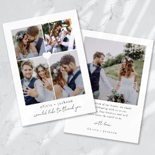 Carte De Remerciements Photo Collage Mariage