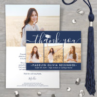 Photo Collage Nouvelle adresse Navy Blue Graduatio