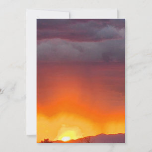 Carte De Remerciements Photo coucher de soleil sur le désert