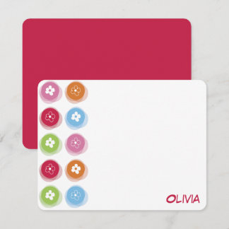 Carte De Remerciements Photo d'anniversaire amusant et coloré avec des po