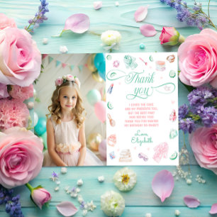 Carte de remerciements photo d'anniversaire de la