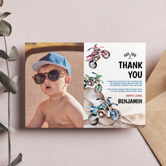 Carte de remerciements photo d'anniversaire de la  (Créateur téléchargé)