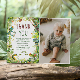 Carte De Remerciements Photo d'anniversaire de serpent reptile glisser ra