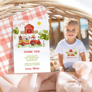 Carte de remerciements photo d'anniversaire des an