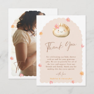 Carte de remerciements photo de Baby shower de dum