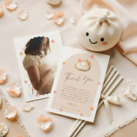 Carte de remerciements photo de Baby shower de dum
